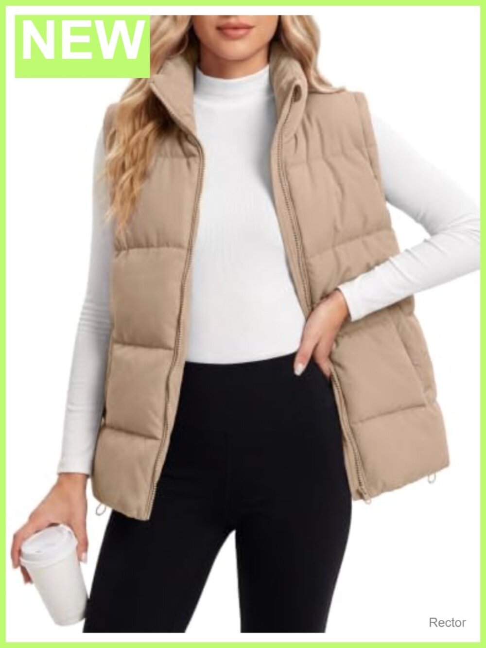 Women's Quilted Puffer Vest Sleeveless Zip Up Padded Jacket for Fall Winter